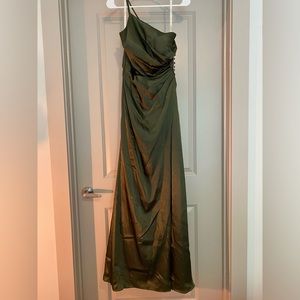 David’s Bridal Bridesmaid Dress Olive Green Size 2